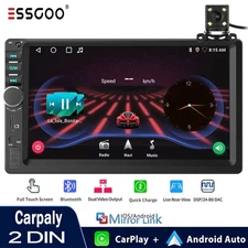 CAM 7 Inch HD Touch Screen 2 DIN Car Radio Stereo Apple Carplay Android Auto USB
