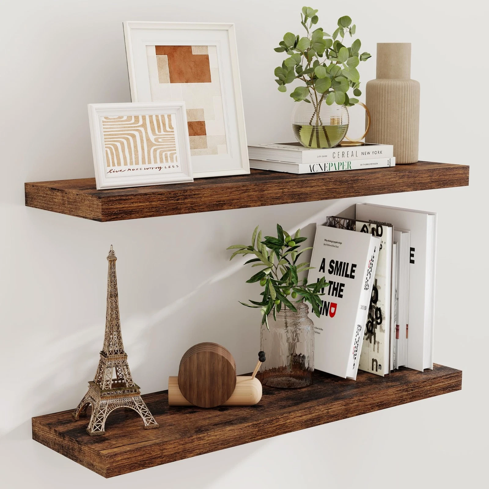 Floating Shelves for Wall, 36 x 9.3 Large Floating Shelf Wall Mounted Set of ...