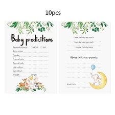 Baby Predictions and Advice Cards (Pack of 10) - Baby Shower Games Ideas
