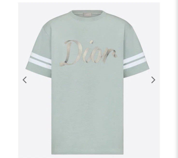*NEW W/TAGS* Christian Dior Ribbon Embroidered Logo T-Shirt, Sz M, $1100
