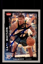 Signed Basketball Card Auto Earl Watson 2008-09 Fleer #199 Oklahoma City Thunder