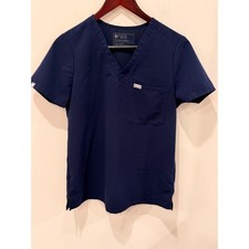FIGS Technical Collection Womens Navy Blue V-Neck Scrub Top FW1000 Small