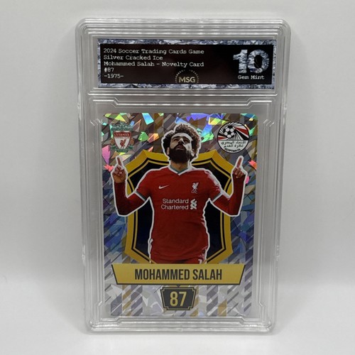 Mohammed Salah - Holo Foil Soccer Card 2024 Grass Games - Graded 10 World Cup