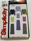 Simplicity sewing pattern #5379 MISSES'  SZ 8-18. skirts,jackets, tops-UNCUT, FF