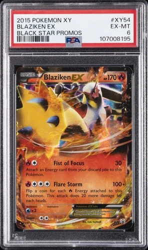 2015 POKEMON XY BLACK STAR PROMOS #XY54 BLAZIKEN EX PSA 6