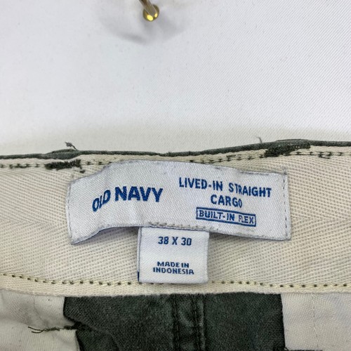 Old Navy Herren Lived In Cargo Hose 38x30 Straight Fit Grün Relaxed Freizeit - Bild 3 von 12