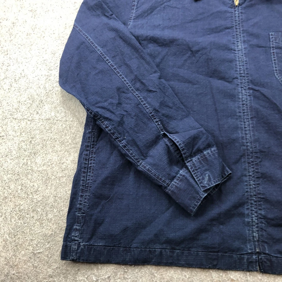 Chaqueta Wallace & Barnes Para Hombres 2XL Azul Marino Ripstop Cremallera Frontal Tareas Ropa de Trabajo Foto 2 de 4