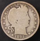 1892 O BARBER QUARTER FRESH FROM AN OLD COLLECTION | LOT BB-698