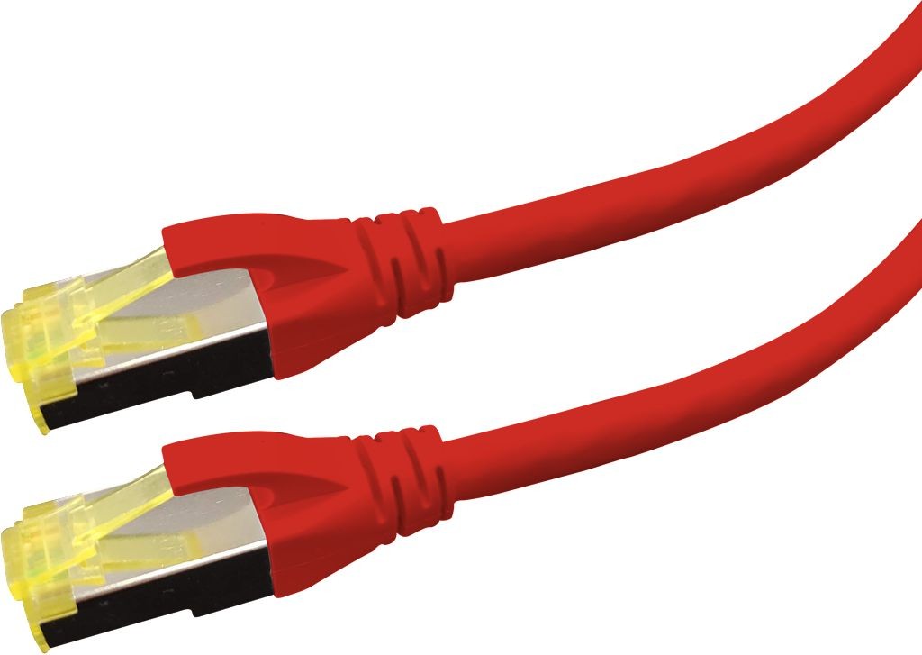 LOGON PREMIUM APR6A150R Cat6A S/FTP Patch Cable 15m Red LSOH RJ45 26AWG