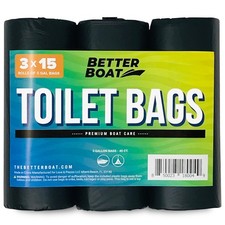 45 Portable Toilet Bags for Camping Boating Outdoors works with 5 Gal Bucket