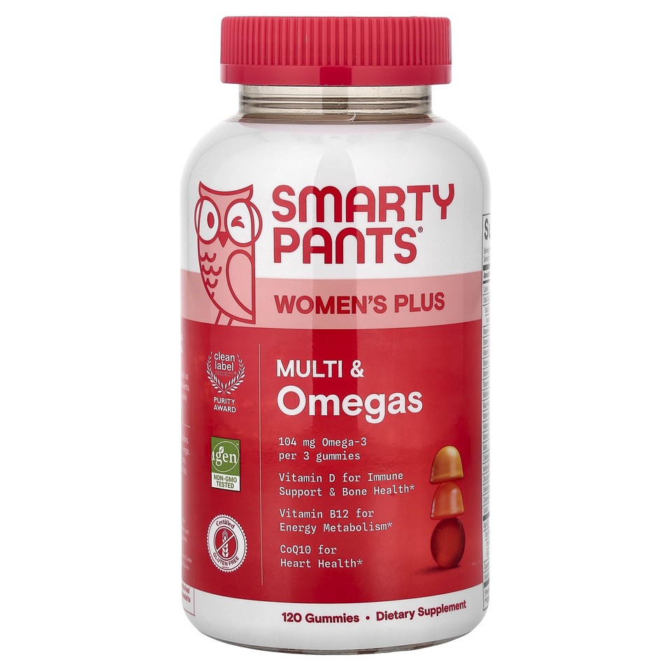 Women's Plus, Multi & Omegas Gummies, Strawberry, Orange, and Lemon Crème, 120