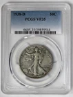 1938-D Walking Liberty Half Dollar - PCGS VF35 !!