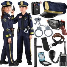 12PCS Police Costume for Kids, Kids Police Officer Costume for Boys Girls wit...