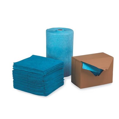 Sorbent Roll, 50 Gal, 24 In X 150 Ft, Oil, Blue, Polypropylene, M-92