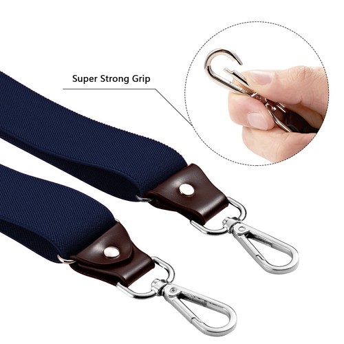 Buyless Fashion Suspenders Men - 48" Elastic Adjustable Straps 1 1/4" - Y Back - Picture 58 of 91