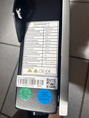 Growatt Backup Box einphasig / Automatic Switch