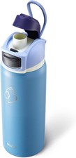 BUZIO Insulated Stainless Steel Water Bottle 1L with Flex Cap, Leakproof