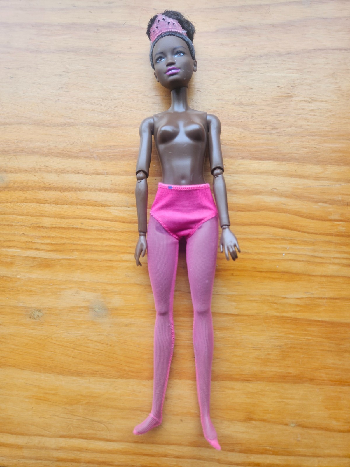 2015 African American made to move AA Barbie Doll  Black Hai