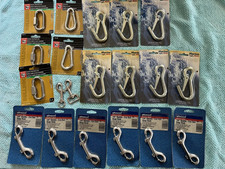 NEW 21 Pc Stainless Quick & Spring Link Snap Winch Hooks Spring Snap Outdoor