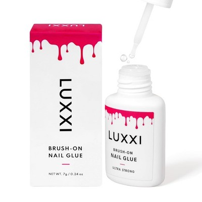 LUXXI Super Strong Brush On Nail Glue for Press On Nails | Best Extra Strength N