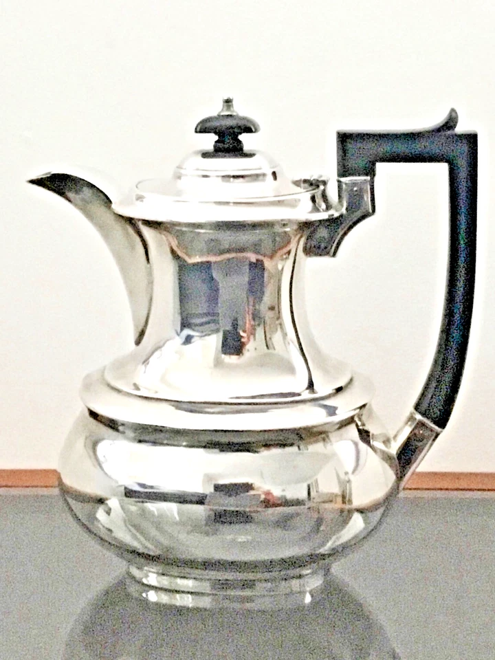 IMPRESIONANTE 🎁 1930 JOSEPH RODGERS & SONS ESPEJO BRILLO JUEGO DE CAFÉ TÉ PLATEADO Foto 2 de 4