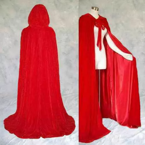 Plus size red hooded cloak sale