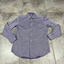 Robert Graham Shirt Mens Medium Purple Long Sleeve Button Up Geometric
