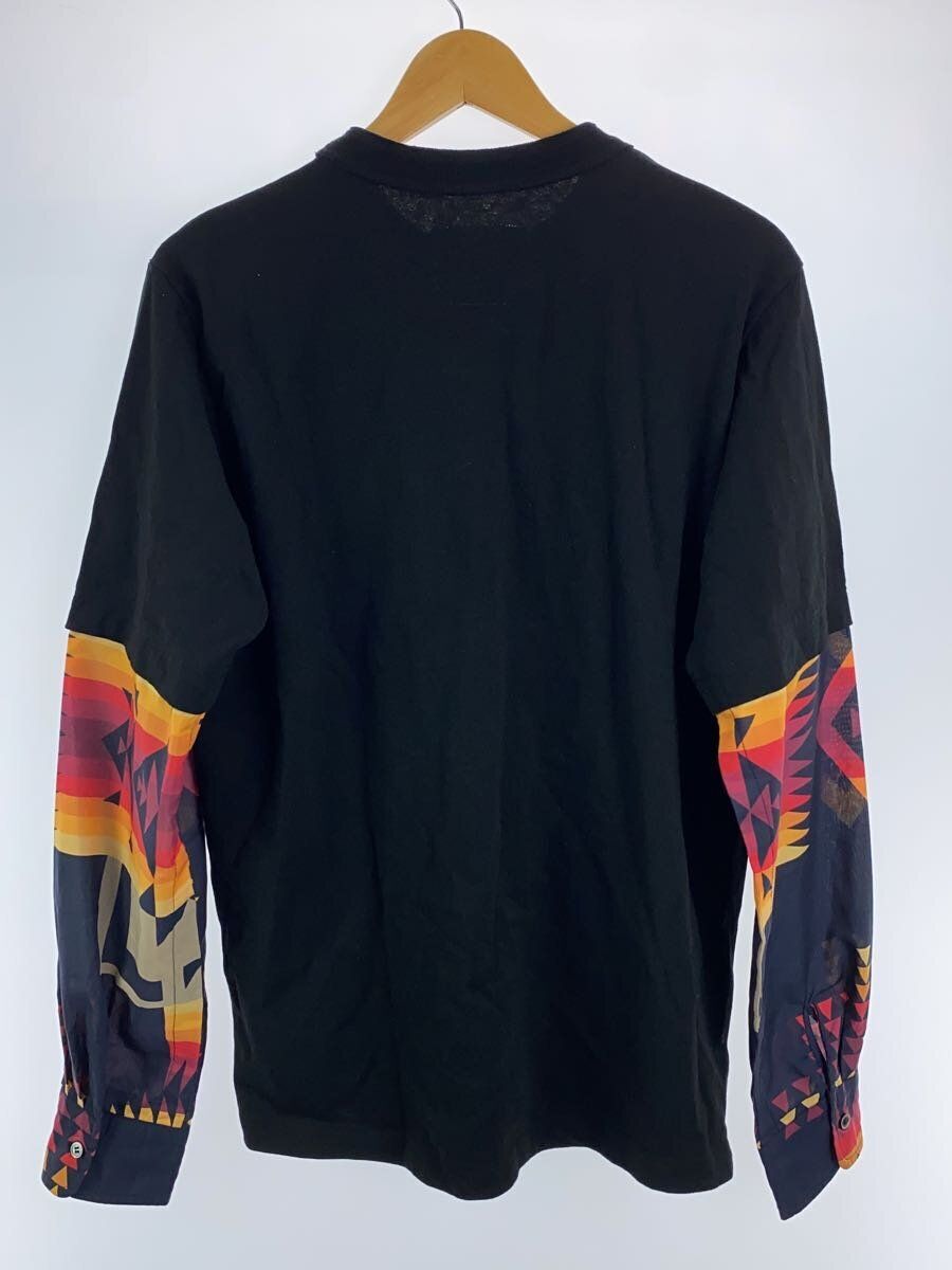 Sacai Long Sleeve T x Pendleton Tee 2 Cotton Black 21-02477M