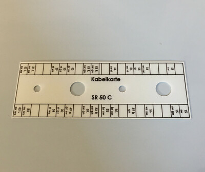 Kabelkarte Klemmleiste Schaltplan Simson SR50 SR80 #7 neu wasserfest UV-stabil