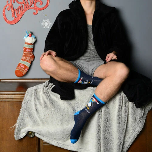 Calcetines de hombre de poliéster, navidad