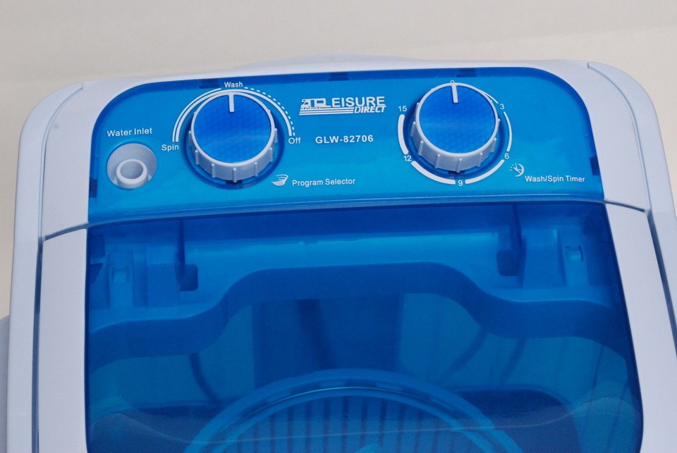 PORTABLE 230V MINI WASHING MACHINE IDEAL FOR CARAVAN MOTORHOMES SPIN