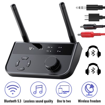 Long Range Bluetooth 5.3 Transmitter Receiver For TV Home Stereo Audio Adapter