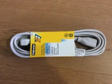 Fellowes Indoor Heavy-Duty 9' Extension Cord, 3-Prong Plug, Gray (FEL99595)