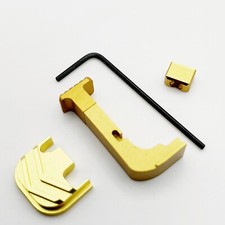 For Glock Gen 1-3 model 17,19,22,26 Extended Mag Release and Back Plate Gold