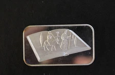 1973 Bible Scene World Wide Bar Mint WWM-55 Silver Art Bar P0743