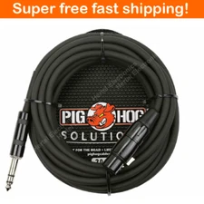 Pig Hog PX-TMXF20 Solutions 20Ft TRS(M)-XLR(F) Balanced Cable Lifetime Warranty 