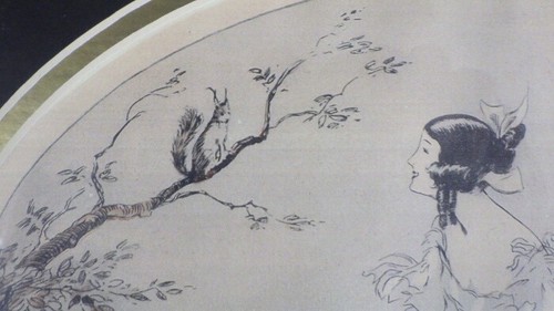 Vintage Louis Icart Signed June Lady with Squirrel in Custom 20" x 17" Frame - Picture 6 of 10