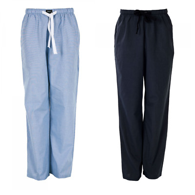 2 Pack MG-1 Pajama Bottoms Pyjama Bottoms, Homewear Woven Mens Blue Charcoal