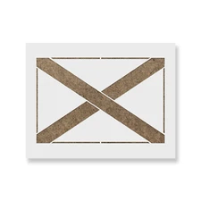 Alabama State Flag Stencil - Durable & Reusable Mylar Stencils