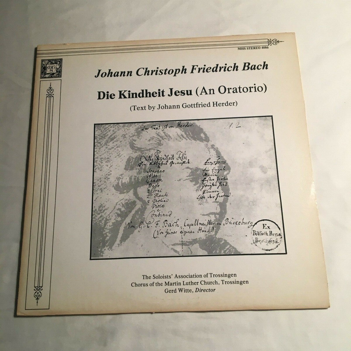 Johann Christoph Friedrich Bach – Die Kindheit Jesu MHS 4086 LP