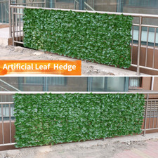 50x100cm Artificial Leaf Hedge Fake Plant Fence Roll Wall Garden Home Decor