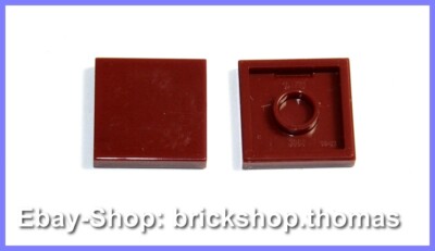 Lego 2 x Fliesen dunkelrot (2 x 2) - 3068b Tile Dark Red with Groove - NEU / NEW