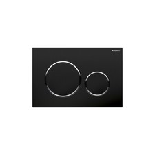 Geberit 115.882.KM.1 Black With Polished Chrome Accent Flush Plate