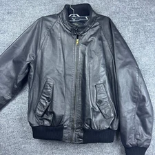 American Express Leather Bomber Flight Jacket Men’s Size 38 Full Zip