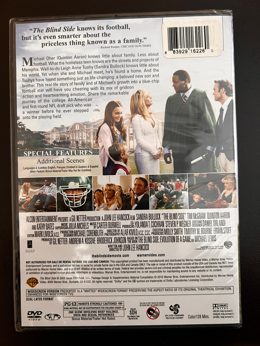 The Blind Side DVD Sandra Bullock Tim mcgraw Lily Collins