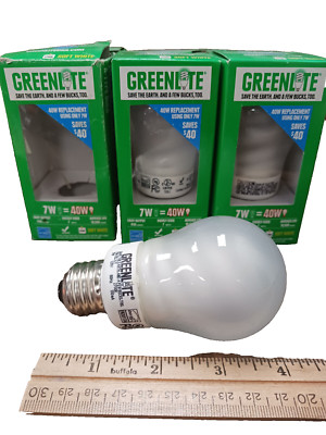 Greenlite ELX/1 Frosted A Type Light Bulb - 7w 450 Lumens 10,000 Hours 6 -Pcs