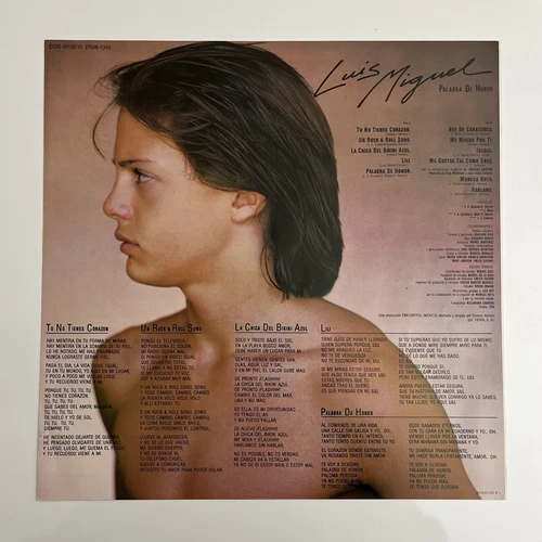 Luis Miguel – Palabra De Honor LP 1984 Vinyl 12" Record EOS-91130 - Picture 6 of 6