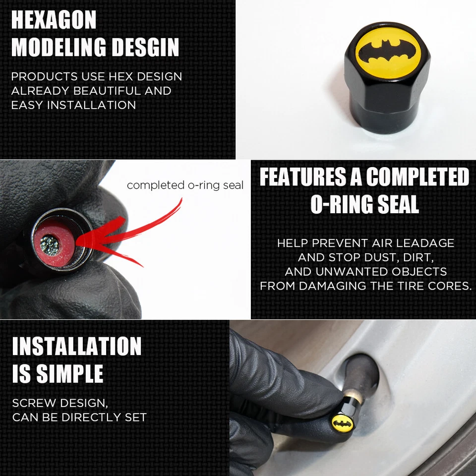 Tampas de válvula de ar de pneu de carro hexagonal Porsc tampa de válvula de haste para Porsche Emblem Sport - Imagem 2 de 4
