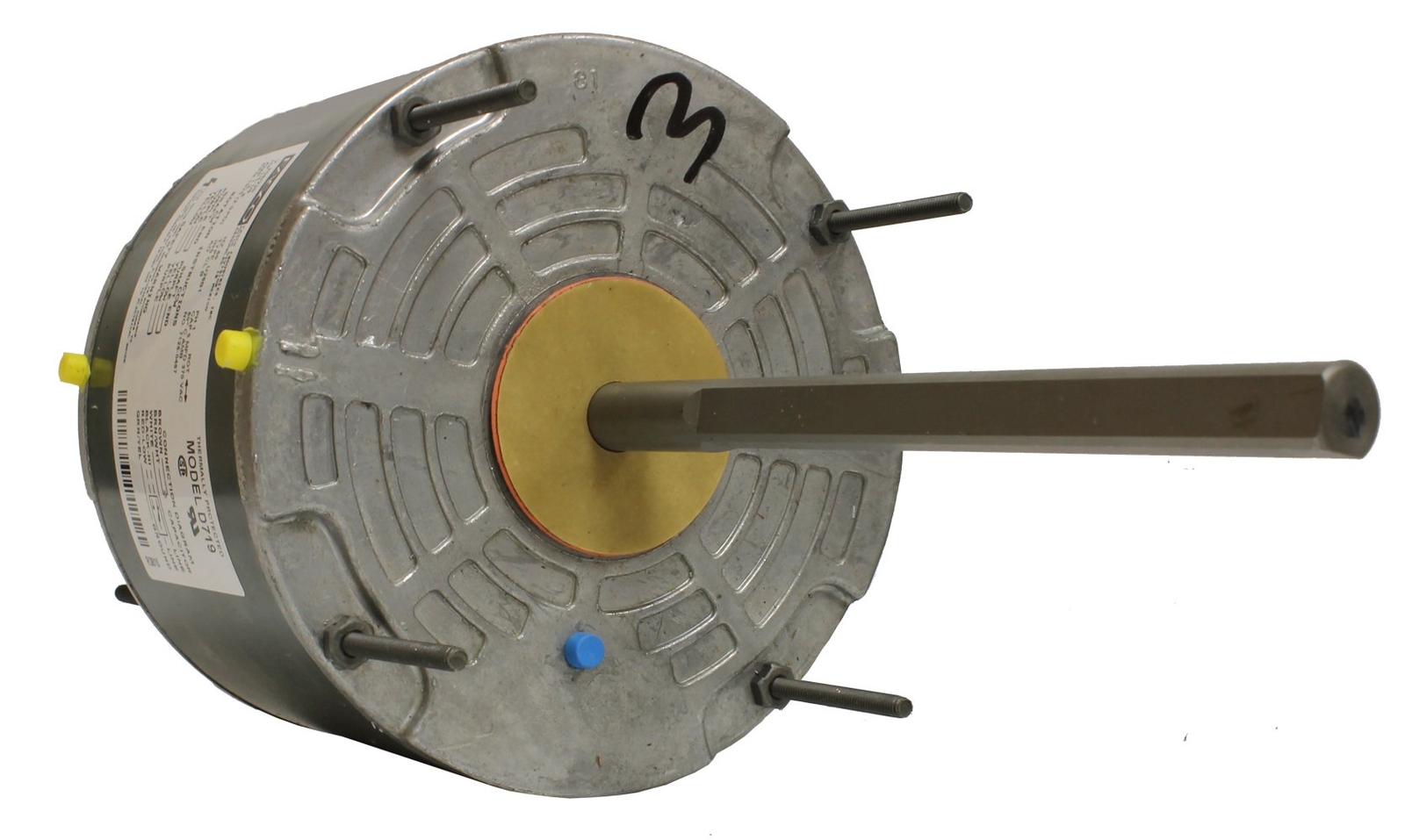 Condensador Fasco D74, diámetro de cuadro de 5,6 pulgadas, 1/4 HP, 1075 RPM, 08-30 voltios,