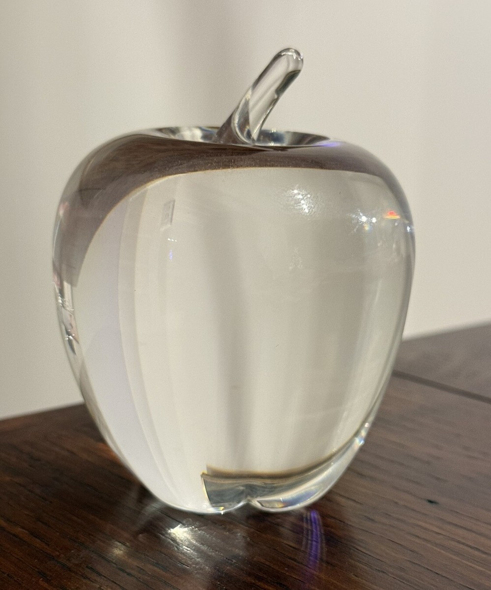 Beautiful Signed Steuben Vintage Apple Crystal Art Glass